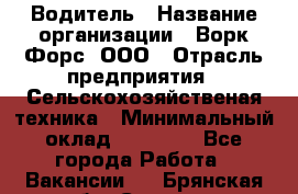 Водитель › Название организации ­ Ворк Форс, ООО › Отрасль предприятия ­ Сельскохозяйственая техника › Минимальный оклад ­ 43 000 - Все города Работа » Вакансии   . Брянская обл.,Сельцо г.